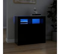 Vidaxl Sideboard With Led Lights Black 80X35X75 Cm