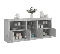 vidaXL Sideboard with LED Lights Concrete Grey 162x37x67 cm