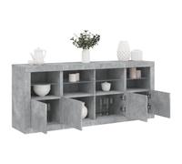Vidaxl Sideboard With Led Lights Concrete Grey 163X37X67 Cm