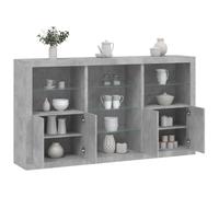 (concrete grey) vidaXL Sideboard with LED Lights Home Cupboard Side Cabinet Storage Highboard