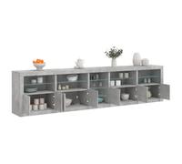 vidaXL Sideboard with LED Lights Concrete Grey 283x37x67 cm