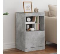 Vidaxl Sideboard With Led Lights Concrete Grey 41X37X67 Cm