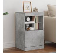 Vidaxl Sideboard With Led Lights Concrete Grey 41X37X67 Cm