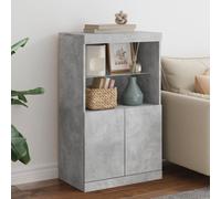 vidaXL Sideboard with LED Lights Concrete Grey 60.5x37x100 cm