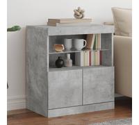 vidaXL Sideboard with LED Lights Concrete Grey 60x37x67 cm