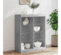 Vidaxl Sideboard With Led Lights Concrete Grey 81X37X100 Cm