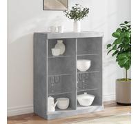 vidaXL Sideboard with LED Lights Concrete Grey 81x37x100 cm