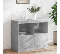 vidaXL Sideboard with LED Lights Concrete Grey 81x37x67 cm