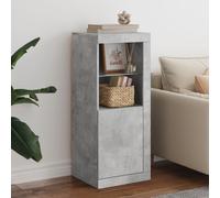 vidaXL Sideboard with LED Lights Cupboard Highboard Side Cabinet Concrete Grey