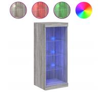 vidaXL Sideboard with LED Lights Grey Sonoma 41x37x100 cm, Grey