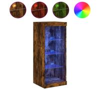 Vidaxl Sideboard With Led Lights Smoked Oak 41X37X100 Cm