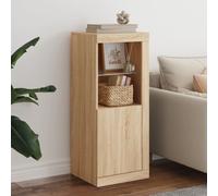 vidaXL Sideboard with LED Lights Cupboard Highboard Storage Cabinet Sonoma Oak