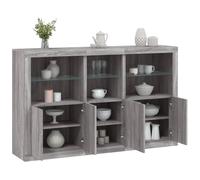 Sideboard with LED Lights Home Cupboard Side Cabinet Storage Highboard vidaXL