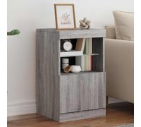 vidaXL Sideboard with LED Lights Grey Sonoma 41x37x67 cm