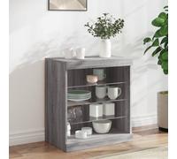 Vidaxl Sideboard With Led Lights Grey Sonoma 60.5X37X67 Cm