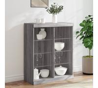 vidaXL Sideboard with LED Lights Grey Sonoma 81x37x100 cm