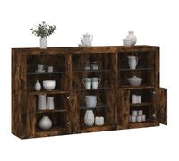 Sideboard with LED Lights Home Cupboard Side Cabinet Storage Highboard vidaXL