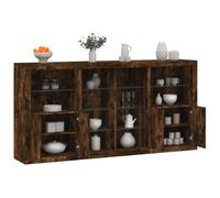 Sideboard with LED Lights Home Cupboard Side Cabinet Storage Highboard vidaXL