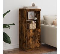 vidaXL Sideboard with LED Lights Smoked Oak 41x37x100 cm NEW