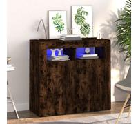 Vidaxl Sideboard With Led Lights Smoked Oak 80X35X75 Cm