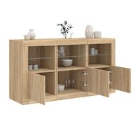 Sideboard with LED Lights Home Cupboard Side Cabinet Storage Highboard vidaXL