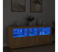 Sideboard with LED Lights Home Cupboard Storage Side Cabinet Highboard vidaXL