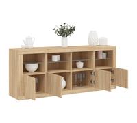 Sideboard with LED Lights Home Cupboard Side Cabinet Storage Highboard vidaXL