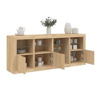 Sideboard with LED Lights Home Cupboard Side Cabinet Storage Highboard vidaXL