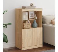 vidaXL Sideboard with LED Lights Sonoma Oak 60.5x37x100 cm