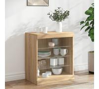 Vidaxl Sideboard With Led Lights Sonoma Oak 60.5X37X67 Cm