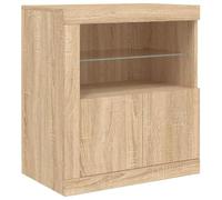 vidaXL Sideboard with LED Lights Sonoma Oak 60.5x37x67 cm