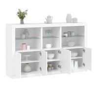 vidaXL Sideboard with LED Lights White 162x37x100 cm UK