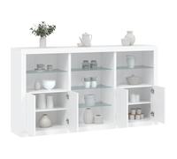 Sideboard with LED Lights White 181.5x37x100 cm