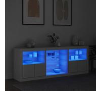 vidaXL Sideboard with LED Lights White 181.5x37x67 cm