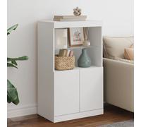 vidaXL Sideboard with LED Lights White 60.5x37x100 cm