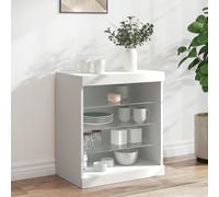 vidaXL Sideboard with LED Lights White 60.5x37x67 cm