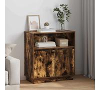vidaXL Sideboard with LED Smoked oak 71 x 34.5 x 75 cm Engineered wood