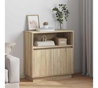 vidaXL Sideboard with LED Sonoma oak 71 x 34.5 x 75 cm Engineered wood