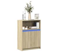vidaXL Sideboard with LED Sonoma Oak 72x34x100 cm Engineered Wood