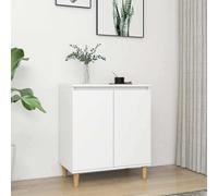 vidaXL Sideboard with Solid Wood Legs White 60x35x70 cm Engineered Wood UK