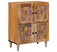 vidaXL Sideboard with Storage Natural 60 x 33 x 75 cm Solid Mango Wood