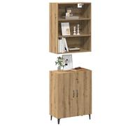 vidaXL Sideboard with Wall Cabinet Artisan Oak Engineered Wood storage cabinet