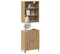 vidaXL Sideboard with Wall Cabinet Artisan Oak Engineered Wood storage cabinet