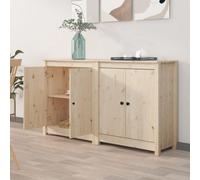 Vidaxl Sideboards 2 Pcs 70X35X80 Cm Solid Wood Pine