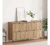 vidaXL Sideboards 2 pcs Artisan oak 120 x 35 x 70 cm Engineered wood