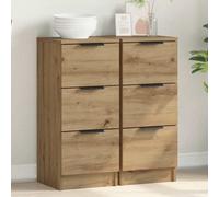 vidaXL Sideboards 2 pcs Artisan Oak 30x30x70 cm Engineered Wood