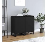 vidaXL Sideboards 2 pcs Black 40x35x70 cm Engineered Wood