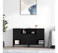 vidaXL Sideboards 2 pcs Black Oak 60 x 35 x 70 cm Engineered Wood