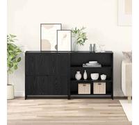 Sideboards 2 pcs Black oak 70 x 41 x 75 cm Engineered wood