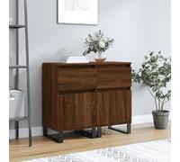 vidaXL Sideboards 2 pcs Brown Oak 40x35x70 cm Engineered Wood